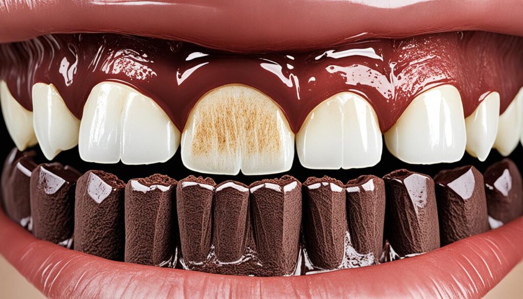 cocoa and tooth appearance