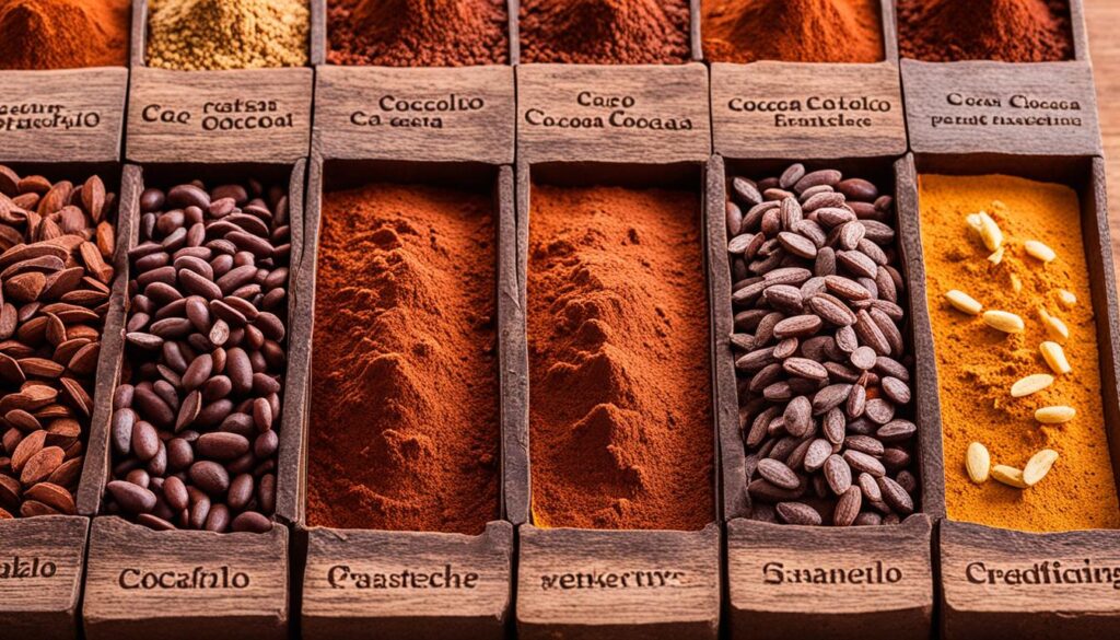 types of cocoa products